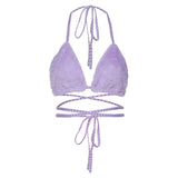 2025 Spring And Summer New Women's Clothing Nightclub With A Solid Color Lady Plus Velvet Neck Strap Sexy Breast 68HZ