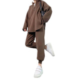 Spring And Autumn 2025 New Hot Women's Fashion Zipper Hooded Casual Jacket Set Two Sets 68HZ