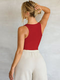 Women's Sexy Fashion Sports Vest Yoga Y2K Hot Girl U Collar Solid Color Bhish Blouse
