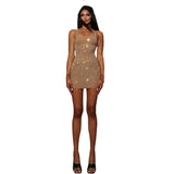 2025 Autumn New Fashion Sexy Hanging Neck Repair Personality Hanging Neck Bag Hip Dress Dress Woman 68HZ