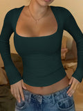 Diju Y2K Hottie Style Long Sleeve Sleeves Sleeve Vest T-Shirt Women's Clothing 2025 Autumn And Winter