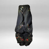 Y2K Flower Embroidered Jeans Men's Street Splicing Design Straight Trousers Loose Trousers Tide 68HZ