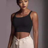 Women's Clothing Ins Threaded Slings Short-Sight Umbilly Repairing The U Collar With A Vest Hottie Tight