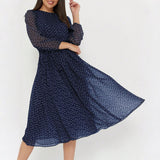 Dili Leisure Vacation Break Point Long-Sleeved Long-Sleeved Dress Dress Women's Dress 2025 Summer
