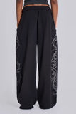 New Retro Print Trousers Men's And Women's High Street Design Trousers 68HZ