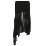 2025 Summer New Women's Solid Color Dress Street Fashion High-Waist Irregular Skirt Dress 68HZ