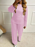 Dili Casual Fashion T-Shirt Trousers Two-Piece Women's Suit 2025 Autumn And Winter