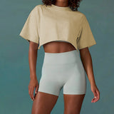 2025 Outdoor Running Sports Short-Sleeved Women Leisure Fitness Blouse Loose Sports T-Shirts 68HZ