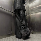 Trendy Design With Cloth Jeans Men's Y2k Dark Street Straight Trousers Loose Five-Point Trousers 68HZ