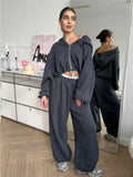 Women's Casual Suit Solid Long-Sleeved Zipper Open Shirt ³é³é³é³é³é³é³é³é³é³éÐä¿ã Two Sets Of Sports Tights 68HZ