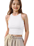 2026 New Short Sleeveless Children's Small Vest Spring And Summer Solid Color Thread Sleeveless T-Shirt Vest