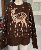 Spring And Autumn 2025 New Round-Necked Small Fish Pattern Leisure Knitted Sweater