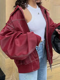 Autumn And Winter Women's Fashion Loose-Fitting Long-Sleeved Retro Jacket Zipper Jacket