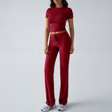 Dili Women's Clothing 2026 Spring And Summer Temperament Solid Color Round Lead Urban Casual Fashion Suit Women