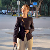 Fashion White Suit Suit Female New Light Luxury High-End Temperament Short Top Dress