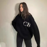 Trendy Cole Buxton Solid Color Round-Neck Sweater Men And Women CB Logo Knitted Jersey 68HZ