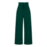 Fashion New Women's Trousers Casual Broad Leg Trousers With Belt Temperament Commuter Pants