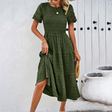 Dili Women's Clothing 2025 Spring And Summer Pure Temperament To Take The Hollow Dress Woman