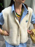 Sleeveless Velvet Short Vest Top 2025 Women's Loose Vest Coat Temperament Commute