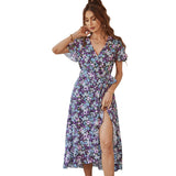 Independent Research And Development Design Printing Flowing Dress 2025 Sexy Holiday Big Dress