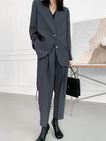 New V-Neck Minimalist Designer Suit Suit Suit Female Korean Version Of Harlan Pants Set