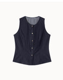 Imitation Cowboy Sleeveless Vest Skirt Suit Lady Summer New Set Of Fashion Wear