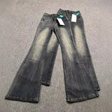 Vintage High Street Micro-Tipped Jeans Women Y2k High-Waist Design Elasticity Thin Horseshoe Long Pants 68HZ