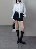 The Coat Is 3 Seasons Can Be Concedible Shape B Into The Detachable Ribbon Folded With A Long-Sleeved Shirt