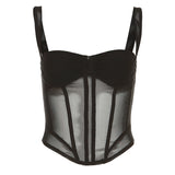 Spring 2025 New Women's Clothing Solid Color Repair Street Fashion Slings Sexy Bare Waist Vest Woman 68HZ