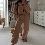 Dili Elegant Wind Coat Long Pants Two Sets Of Women's Clothing 2025 Autumn And Winter