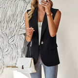 Dili Suit Jacket Woman 2025 Spring And Summer Loose Temperament Commute Sleeveless Suit Vest