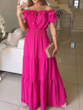 2025 New Fashion Solid Color Lotion With Leaves With Bra Foam Sleeve Dress