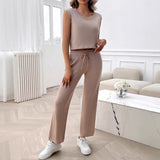 Dili Leisure Vacation Repair Short Sleeve Pants Set Women's Clothing Spring/Summer 2025