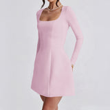 Dili Elegant Evening Dress Long-Sleeved High-End Short Dress Dress Women's Dress 2025 Autumn And Winter