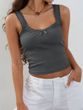 Y2K Women's New Pure Mb Sling Belt Vest With Lace Slimming Top Hottie Summer