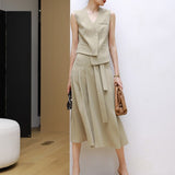 Spring And Summer New Design Full Of Commuting In The Vest Simple Skirt Mid-Skirt Temperament Dress Suit