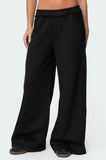 Vintage Gray Trousers Women High-Waisted Loose Thin Haired Side Drag Flooring Casual Pants 68HZ