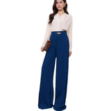 Women's New Bursts Of Pure Color Hanging Fashion Wide Leg Pants Straight Pants Suit Pants Trousers Trousers Women
