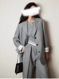 2025 Spring And Summer New Two Sets Of Urban Yaxing Straight Trousers Suit Short-Sleeved Set TR Fine Commuting