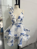 2025 Summer New Women's Fashion Print Showback Dress Sexy