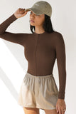 2025 Women's Jumpsuit Tight Knit Shirt Women's Jump-Up Three-Point Trousers