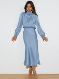 French Design-Sense Hanging Neck Dress Summer Women's Wear Fasame-Sense Evening Dress Elegant Solid Color Bridesmaid Suit