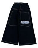 Workwear JNCO Embroidered Jeans Male Hip Hop Retro Loose Legs 68HZ