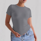 Dili Yoga Clothes Movement Solid Color Slim Slimming T-Shirt For Women 2025 Summer