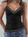 Dili Y2K Sexy Wind Solid Color T-Shirt Girl Small Sling Women's Clothing 2025 Autumn And Winter