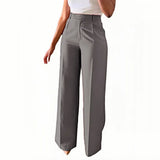 New Commuting High-Waisted Straight Trousers Straight Trousers Casual Suit Long Trousers Female