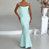 Dili Temperament Elegant Evening Dress Bag Hips With Tie Dress Women's Dress 2025 Summer