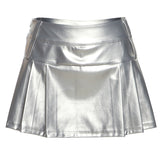 2025 Spring And Summer New Women's Solid Color Body Street Fashion High-Rise Half-Folded Skirt 68HZ