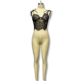 2025 Summer New Low Chest Deep V Perspective Vest Lace Tight Slings