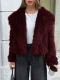 Dili Casual Velvet Solid Color Long-Sleeved Coat Women's Clothing 2025 Autumn And Winter